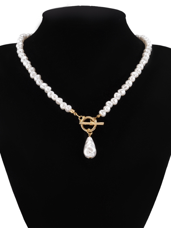 Baroque shaped pearl necklace creative irregular chain clavicle necklace